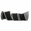 The Christmas Palace 4" X 5YD BLACK EMBROIDERED JEWEL EDGE VELVET RIBBON Ribbon & Bows