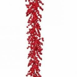 The Christmas Palace Garlands 4 FT RED MIXED BERRY CRABAPPLE GARLAND