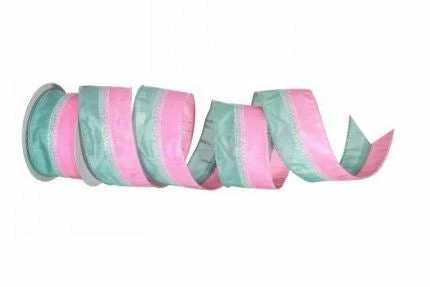Cheapest 𧨠The π Christmas Palace 2.5" X 10YD PINK & GREEN π¬ CANDY STRIPE WIRED RIBBON β¨ 1 The Christmas Palace 2.5" X 10YD PINK & GREEN CANDY STRIPE WIRED RIBBON