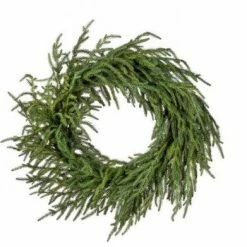 The Christmas Palace 24" GREEN NORFOLK PINE WREATH