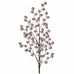 The Christmas Palace 26" PINK METALLIC BERRY BRANCH SET OF 6