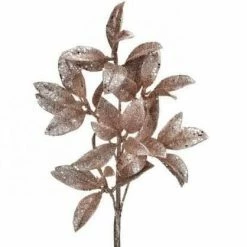 The Christmas Palace 23" CELLINE GLITTER LEAF PICK SET OF 12