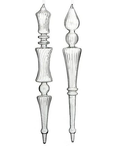 Wholesale π The π Christmas Palace π Christmas Ornaments 14" CRYSTAL GLASS FINIAL ORNAMENT ASSORTED SET OF 6 π₯° 1 The Christmas Palace Christmas Ornaments 14" CRYSTAL GLASS FINIAL ORNAMENT ASSORTED SET OF 6