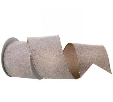 Best Sale β€οΈ The π Christmas Palace Ribbon & Bows 4" X 10YD BEIGE SUGAR LINEN RIBBON 𧨠1 The Christmas Palace Ribbon & Bows 4" X 10YD BEIGE SUGAR LINEN RIBBON