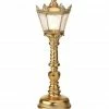 The Christmas Palace Table Tops 16" GOLD LED GILDED ORNATE LAMP POST BATTERY OPERATED