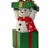 The Christmas Palace 2 FT SNOWMAN KNEELING IN A GREEN GIFT BOX