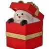 The Christmas Palace 20" SNOWMAN PEEKING FROM A GIFT BOX Table Tops