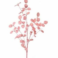 The Christmas Palace Stems & Picks 37" PINK GLITTER EUCALYPTUS SPRAY SET OF 6