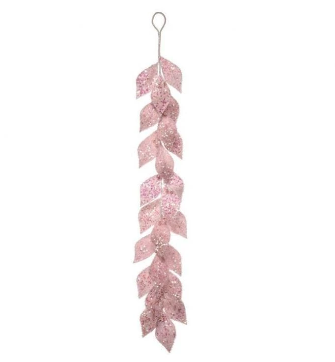 Brand new β The π Christmas Palace 4 FT PINK SEQUIN LEAF GARLAND β¨ 1 The Christmas Palace 4 FT PINK SEQUIN LEAF GARLAND