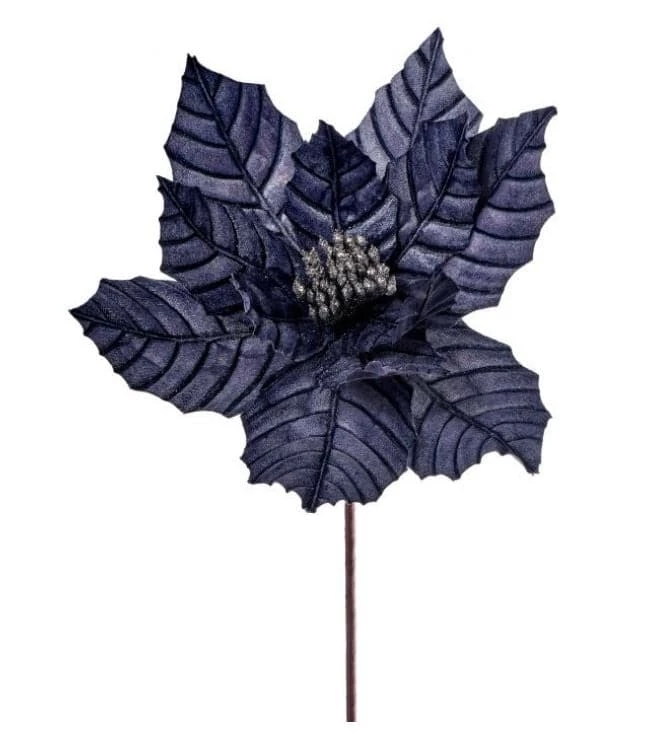 Deals π₯° The β Christmas Palace 24" BLUE METALLIC VEINED POINSETTIA STEM SET OF 12 Flowers β€οΈ 1 The Christmas Palace 24" BLUE METALLIC VEINED POINSETTIA STEM SET OF 12 Flowers