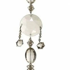 The Christmas Palace Christmas Ornaments 10" CRYSTAL PASTEL DROP ORNAMENT SET OF 6