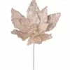 The Christmas Palace 24" SILVER FLAKE METALLIC POINSETTIA STEM SET OF 6