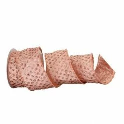 The Christmas Palace Pretty In Pink 4" X 10YD PINK SEQUIN DOT RIBBON