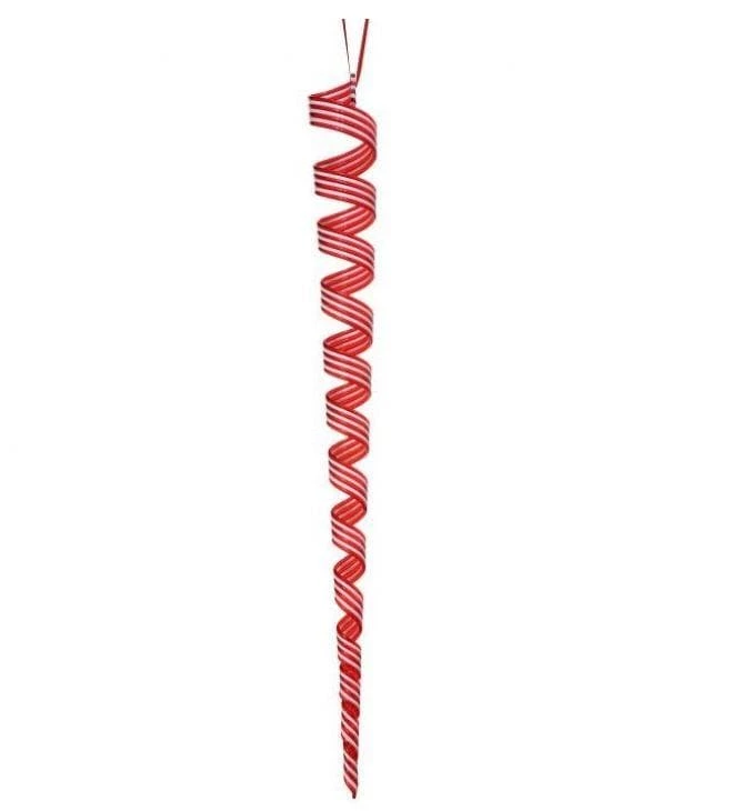 Best deal π The π Christmas Palace 24" RED & WHITE ICICLE RIBBON ORNAMENT SET OF 6 Peppermint Swirl 𧨠1 The Christmas Palace 24" RED & WHITE ICICLE RIBBON ORNAMENT SET OF 6 Peppermint Swirl