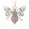 The Christmas Palace 4" BEE JEWEL ORNAMENT WITH PINK GEM SET OF 4 Christmas Ornaments
