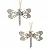The Christmas Palace 5" JEWELED DRAGONFLY ORNAMENT ASSORTED SET OF 2 Christmas Ornaments