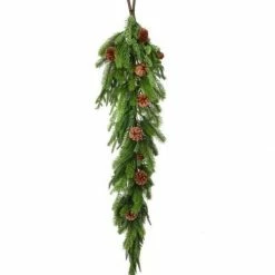 The Christmas Palace 4 FT REAL TOUCH NORFOLK SPRUCE PINECONE GARLAND Garlands