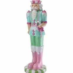The Christmas Palace 4 FT PASTEL CANDY NUTCRACKER OVERSIZED DECOR