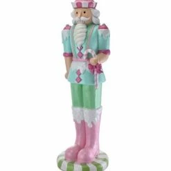 The Christmas Palace 4 FT PASTEL CANDY NUTCRACKER OVERSIZED DECOR