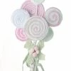The Christmas Palace Stems & Picks 20" FROSTED PASTEL LOLLIPOP BUNDLE PICK SET OF 2