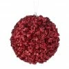 The Christmas Palace Christmas Ornaments 4" RED SEQUINED JEWEL BALL ORNAMENT SET OF 6