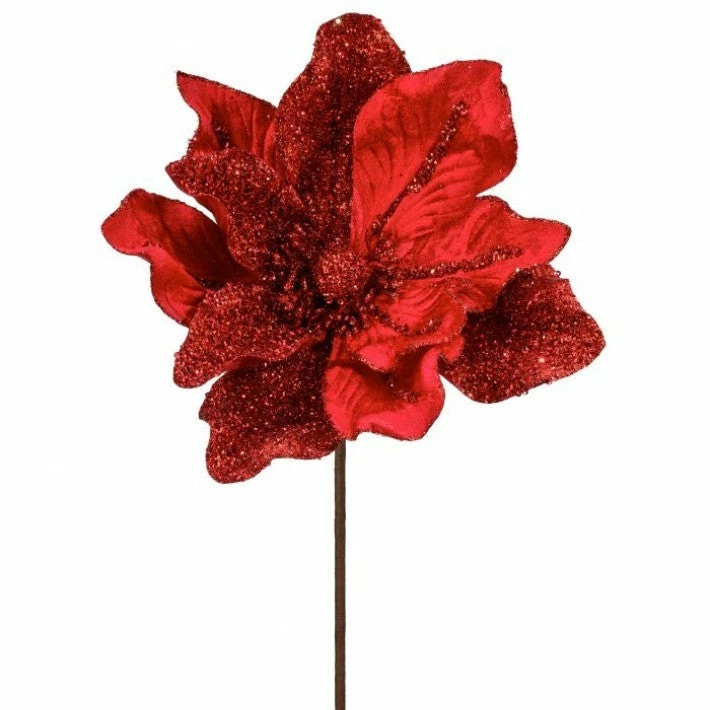 Cheapest β¨ The π Christmas Palace 24" RED VELVET BEADED SEQUINS MAGNOLIA SET OF 12 Flowers 𧨠1 The Christmas Palace 24" RED VELVET BEADED SEQUINS MAGNOLIA SET OF 12 Flowers