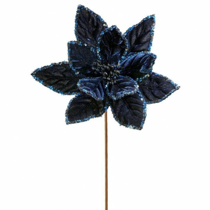 Best deal β The β Christmas Palace 24" MIDNIGHT BLUE VELVET SEQUINS EDGE POINSETTIA STEM SET OF 12 Flowers π 1 The Christmas Palace 24" MIDNIGHT BLUE VELVET SEQUINS EDGE POINSETTIA STEM SET OF 12 Flowers