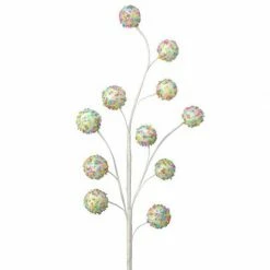 The Christmas Palace Stems & Picks 27" MULTI SPRINKLES CANDY BALL SPRAY SET OF 12