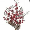 The Christmas Palace Stems & Picks 16" RED SNOW BERRY TWIG WITH PINECONES SET OF 6