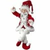 The Christmas Palace 17" RED, SILVER, & WHITE BENDABLE FABRIC ELF