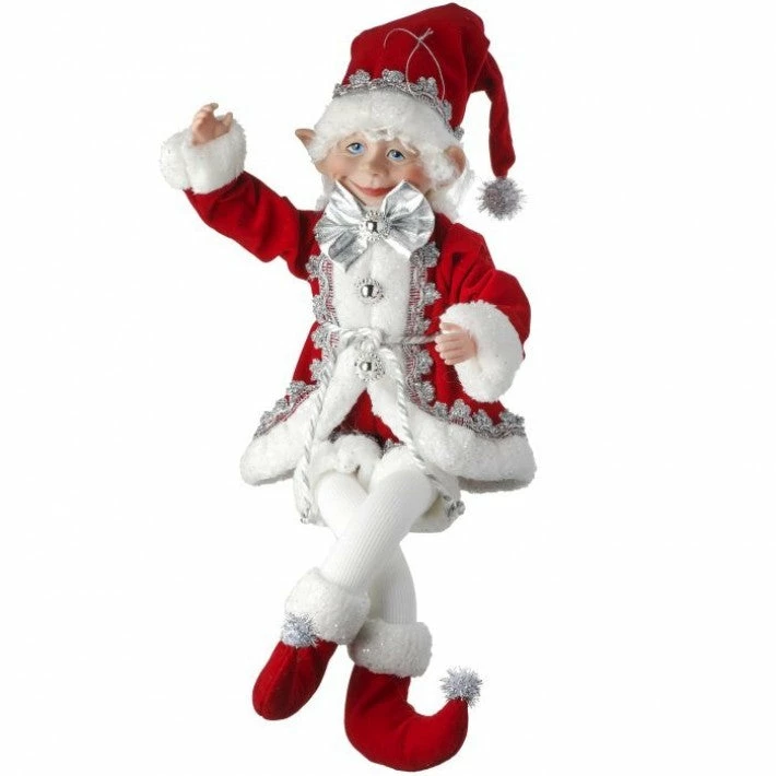 Coupon βοΈ The π Christmas Palace 17" RED, SILVER, & WHITE BENDABLE FABRIC ELF π₯ 1 The Christmas Palace 17" RED, SILVER, & WHITE BENDABLE FABRIC ELF
