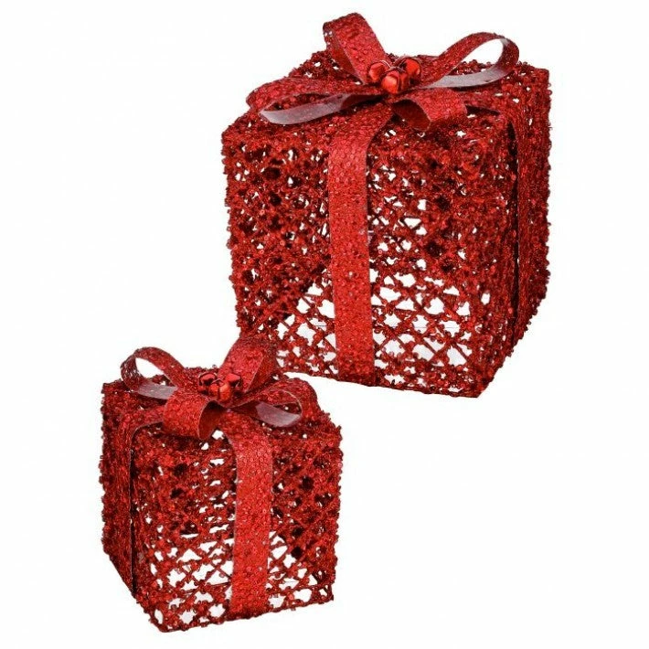 Promo β The π Christmas Palace 6" & 8" RED METAL GIFT BOX SET βοΈ 1 The Christmas Palace 6" & 8" RED METAL GIFT BOX SET