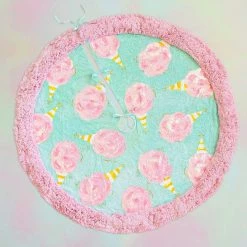 The Christmas Palace GLITTERVILLE STUDIOS 60" VELVET COTTON CANDY TREE SKIRT Skirts & Stockings