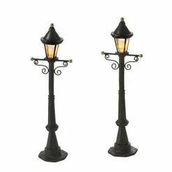 The Christmas Palace Department 56 VILLAGE ACCESSORY UPTOWN STREET LIGHTS PACK OF 2