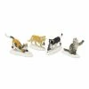 The Christmas Palace Department 56 VILLAGE ACCESSORY STRAY CAT STRUT PACK OF 4