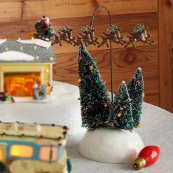 The Christmas Palace Department 56 SNOW VILLAGE "NATIONAL LAMPOONS" ANIMATED FLAMING SLEIGH