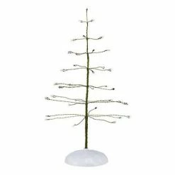 The Christmas Palace VILLAGE ACCESSORY RED & WHITE TWINKLE BRITE TREE