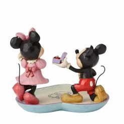 The Christmas Palace Department 56 DISNEY TRADITIONS 5" MICKEY PROPOSES TO MINNIE DISH