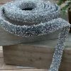 The Christmas Palace 1" X 3YD SILVER TINSEL GARLAND RIBBON