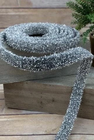 Brand new π The π Christmas Palace 1" X 3YD SILVER TINSEL GARLAND RIBBON β 1 The Christmas Palace 1" X 3YD SILVER TINSEL GARLAND RIBBON