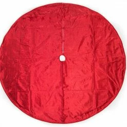The Christmas Palace Razzle Dazzle 72" RED METALLIC DUPION TREE SKIRT