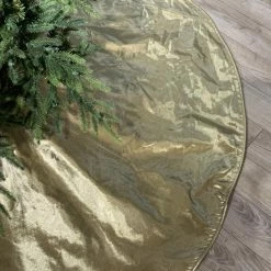 The Christmas Palace Yuletide Traditions 72" GOLD METALLIC DUPION TREE SKIRT