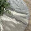 The Christmas Palace 72" SILVER METALLIC DUPION TREE SKIRT