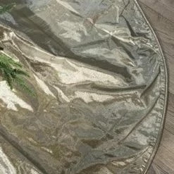 The Christmas Palace 72" CHAMPAGNE METALLIC DUPION TREE SKIRT