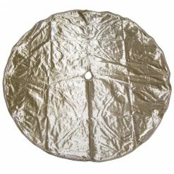 The Christmas Palace 72" CHAMPAGNE METALLIC DUPION TREE SKIRT