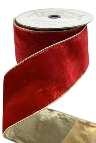 Flash Sale π The β Christmas Palace Ribbon & Bows 4" X 10YD RED VELVET WITH METALLIC GOLD BACK RIBBON π€© 1 The Christmas Palace Ribbon & Bows 4" X 10YD RED VELVET WITH METALLIC GOLD BACK RIBBON