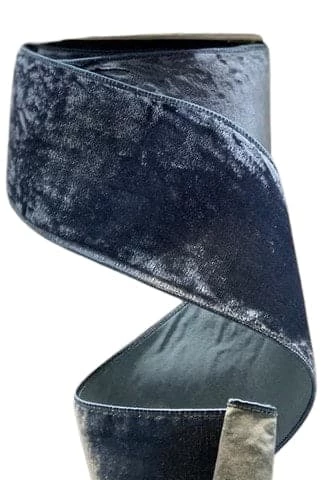 Best Pirce π The π Christmas Palace Ribbon & Bows 4" X 10YD DUSTY BLUE VELVET MATCHING DUPION BACK RIBBON π 1 The Christmas Palace Ribbon & Bows 4" X 10YD DUSTY BLUE VELVET MATCHING DUPION BACK RIBBON