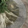 The Christmas Palace 72" PLATINUM METALLIC DUPION JEWELED BORDER TREE SKIRT Skirts & Stockings