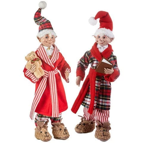 Best Sale π The π Christmas Palace 16" ELVES IN PLAID PAJAMA POSABLE ELF SET OF 2 β¨ 1 The Christmas Palace 16" ELVES IN PLAID PAJAMA POSABLE ELF SET OF 2