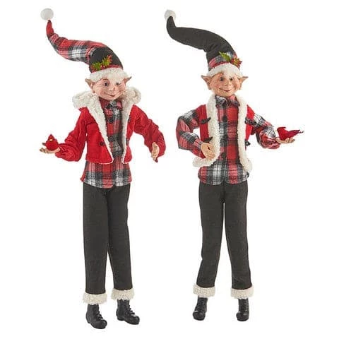 New π The β Christmas Palace 24" BLACK & RED PLAID POSABLE ELF SET OF 2 Elves π₯ 1 The Christmas Palace 24" BLACK & RED PLAID POSABLE ELF SET OF 2 Elves